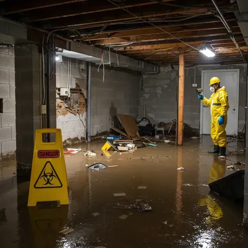 Flooded Basement Electrical Hazard in Four Corners, FL Property